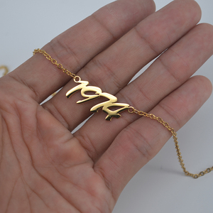 <span class=keywords><strong>100</strong></span>% plata esterlina 925 puro 14k chapado en oro de acero inoxidable personalizado signo de nacimiento año colgante nombre collar placa - Product Image 3