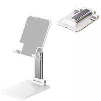 Altura de ángulo ajustable de silicona antideslizante adecuada para tabletas móviles iPad soporte ABS + soporte de aluminio para teléfono iPhone Huawei