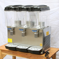 Distributeur de jus 17L*3 réservoirs pour restaurant et usage domestique, machine de comptoir pour limonade et yaourt glacé
