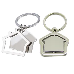 Design Logo Promotion Key Chains Metal Stainless Steel House Key Chains Custom Keychain For Real Estate
