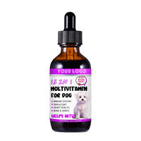 Complément alimentaire multivitaminé et minéral naturel pour chiens, gouttes liquides multivitaminées pour animaux de compagnie, pour la maintenance des os solides et la santé cardiaque des chiens
