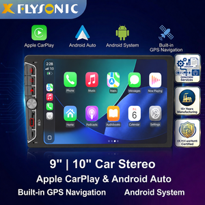 Lecteur DVD de voiture Flysonic Private Model 2 <span class=keywords><strong>Din</strong></span> avec écran de 9 à 10 pouces, <span class=keywords><strong>autoradio</strong></span> Android avec navigation GPS, 2+32 Go - Product Image 1