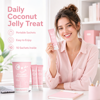 Minuman Jeli Kelapa Biji Chia Serat Rendah Lemak Mendukung Kesehatan Usus Perawatan Pencernaan Camilan Diet OEM Label Pribadi Suplemen Sehat