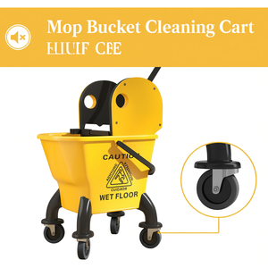 Chariot de nettoyage Eluuf Cfe Mop Bucket, capacité de 200 lb, 4 roues pivotantes, chariot de nettoyage des sols - Product Image 1