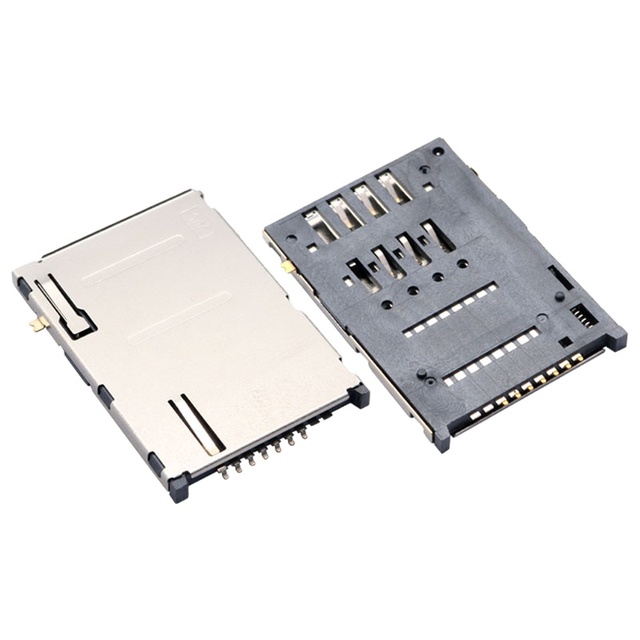 Replace Molex Push-Push Type SIM 6P H2.0 Card Connector 6P Pin SMT Female PCB Nickel-plated 6+2Pin Sim Socket JBL-SM015