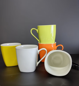 Tasses en céramique émaillée de forme carrée, couleur et logo personnalisés pour la promotion en gros dans les cafés, hôtels, restaurants et supermarchés - Product Image 1