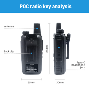 Radio de Dos Vías Landptt <span class=keywords><strong>A9</strong></span> 4G Lte de Largo Alcance 500km con Batería Grande, Walkie Talkie POC PTT de Comunicación Internacional con <span class=keywords><strong>Plataforma</strong></span> Gratuita - Product Image 4