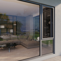 Ventanas de Aluminio de Lujo con Diseño de Persiana de Vidrio Templado, Construcción Duradera para Viviendas Pasivas y Villas