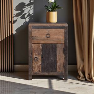 Table d'appoint de lit vintage Table d'appoint de lit en bois Patine unique Accent décoratif Mix & Match Decor-quantité minimale de commande 1 conteneur seulement - Product Image 3