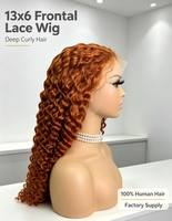 Perruque frontale en dentelle HD sans colle 13x6 en gros, cheveux indiens Remy vierges avec cuticules alignées pour salon de coiffure