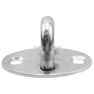 Placa de Anclaje Ovalada Personalizada de Acero Inoxidable SUS304 con Ganchos Superiores, Herrajes Marinos, Accesorios para Barcos, Placa de Anclaje para Cubierta - Product Image 5