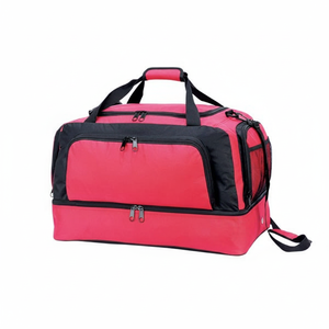 Borsa sportiva rossa di grande capacità con scomparti multipli per viaggi e uso in palestra - Product Image 2
