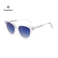 Lunettes de soleil de luxe Flowerfour en cristal, écologiques, unisexes, monture optique en acétate à bord complet, charnière à ressort, pour adultes