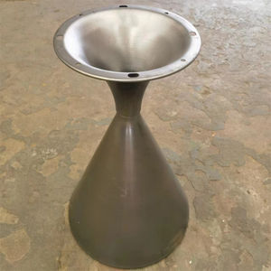 ODM dibujo personalizado CNC repuesto aluminio Metal piezas giratorias, <span class=keywords><strong>Trompeta</strong></span> comedor Oval café muebles patas Tulip Base de mesa - Product Image 3