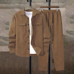 Conjunto <span class=keywords><strong>de</strong></span> Traje <span class=keywords><strong>Casual</strong></span> <span class=keywords><strong>para</strong></span> <span class=keywords><strong>Hombre</strong></span> <span class=keywords><strong>de</strong></span> Color Sólido con Camisa <span class=keywords><strong>de</strong></span> Manga Larga y Pantalones a Juego <span class=keywords><strong>para</strong></span> Uso Diario y Moda <span class=keywords><strong>Juvenil</strong></span> - Product Image 1