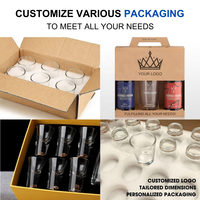 Verres à shot miniatures en forme de cœur, logo personnalisé, 1,5 oz, 6 à 10 pièces, design moderne, ensemble pour la maison, les fêtes, le bar, vente chaude