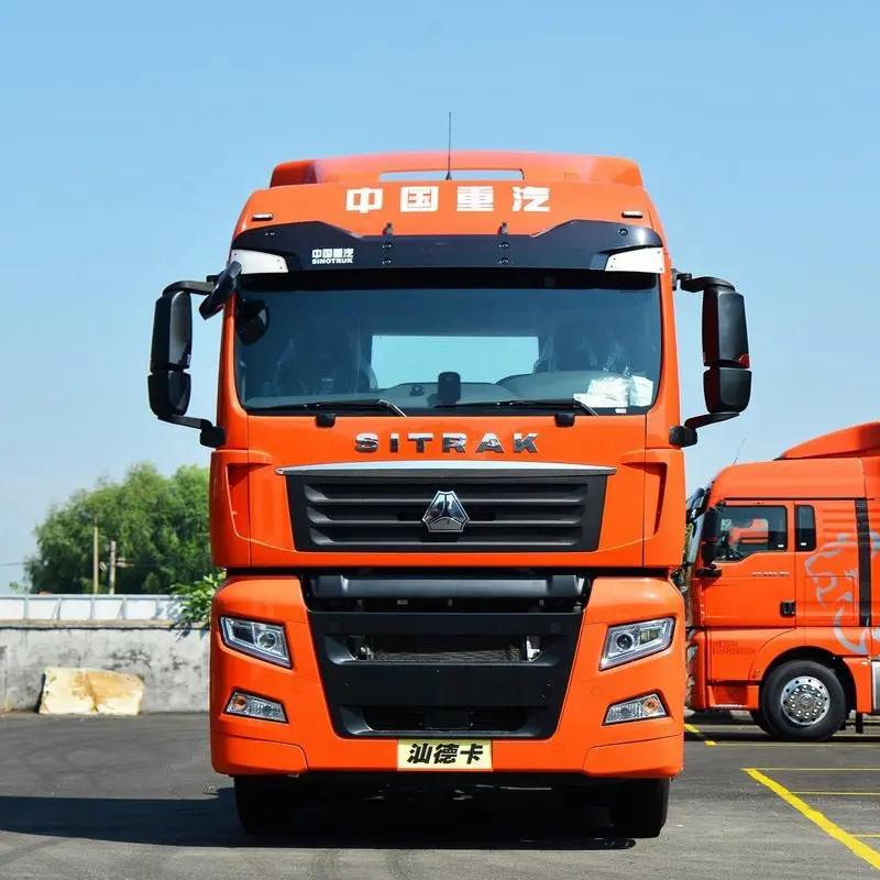 생산 시각화 서비스 높은 마력 시트락 6x4 트랙터 트럭 EURO 5 g7 트랙터 cng 480hp 트럭 항구 물류 용