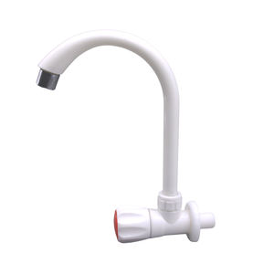 Fournisseur chinois de robinets en plastique, robinet de cuisine blanc au design moderne, robinet d'eau en PP 1/2 pouce - Product Image 1