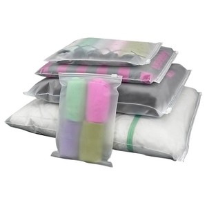 In stock transparent Custom PE Plastic Security Zipper <b>Bags</b> with Gravure Printing for garment cosmetics Packaging low MOQ - Product Image 5