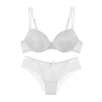 Ensemble de soutien-gorge et de culottes en dentelle Lovely Girls Cute Japanese Underwire Push up Lace Embroidered Bra and Brief Sets for Women