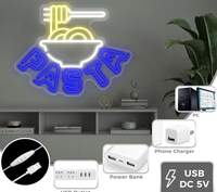 Pâtes enseignes au néon nouilles italiennes lumière LED spaghetti enseignes au néon italie signe alimentaire personnalisé néons