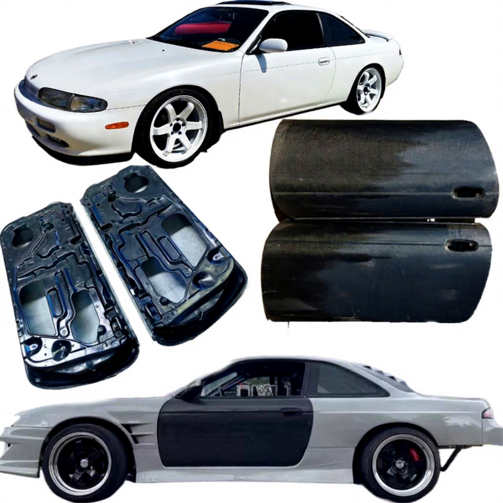 OEM Style Carbon Fibre Side Door Panel for Nissan Silvia 240SX S14
