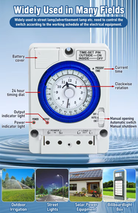 TB118N 240V maks. Otomatik mekanik zaman kontrolörü 16A maks. Sokak ışıklı işaret kutusu için geçerli zamanlayıcı anahtarı - Product Image 4