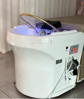 Siman 2026 AI Design Fauteuil de lavage électrique de luxe en fibre de verre pour salon de beauté, lit de massage avec repose-pieds réglable, portable