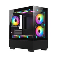 2024 verre Micro ATX Mini ITX Cube boîtier PC personnalisé MATX boîtier d'ordinateur de jeu Support 120 mm CPU refroidisseur d'eau armoire d'ordinateur