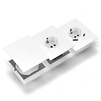 Interruptores y Enchufes de Pared WESA Ultrafinos con Botón Pulsador EU de 1/2/3 Vías con Enchufe USB Tipo C, Combinación Libre, Diseño Moderno de Lujo