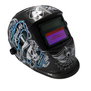 Casque de soudage à obscurcissement automatique Linyi, écran facial de protection à vue complète avec motif flamme, compatible OEM - Product Image 4
