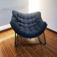 Fauteuil inclinable relaxant, style nordique, chaise longue à bascule, fauteuil à bascule en aluminium, fauteuil œuf, intérieur/extérieur, salon, fauteuil de loisirs