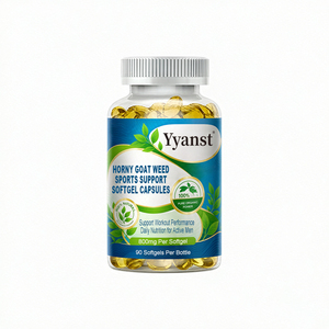 Extrait naturel de Horny Goat Weed, capsules molles de soutien sportif 800mg, 90 pièces, complément nutritionnel pour l'entraînement des hommes actifs, OEM - Product Image 1