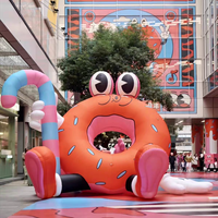 Anneau gonflable de beignet de beignet de publicité Dessert beignet gonflable géant pour l'affichage de promotion de publicité