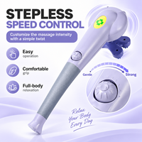 Masseur à percussion Dolphin portable avec 7 têtes interchangeables et vibration infrarouge pour la relaxation du corps, du dos, du cou et des pieds