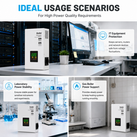 Stabilisateurs de tension AC automatiques à onduleur haute efficacité 90-310V 220V/230V, sortie onde sinusoïdale pure monophasée pour chaudière à gaz