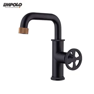 Factory Price Single lever Basin Mixer Industrial Matte Black bathroom faucet basin faucets black