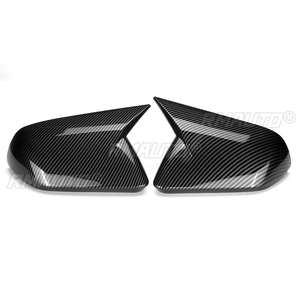 2PCS Coques de rétroviseurs latéraux pour Ford Mustang 2015 2016 2017 2018 2019 2020 2021 Noir brillant couleur fibre de carbone - Product Image 2