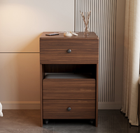 Nouvelle petite coiffeuse minimaliste avec plateau rabattable et armoire de rangement intégrée pour la chambre à coucher