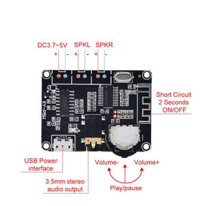 XY-WRBTH Blvetooth 5.0 Stereo Audio Decoder Amplifier Module Wide Voltage Adjustable for Audio <b>Speakers</b> - Product Image 4