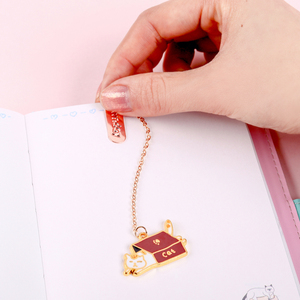 <span class=keywords><strong>Ownday</strong></span> 101398โปรโมชั่นขายส่งแมว2.6*7ซม.Custom บรรจุขวด Rose โลหะทองจี้ Bookmark เครื่องเขียนน่ารัก - Product Image 6