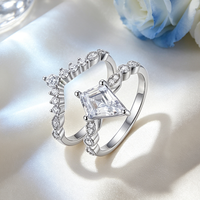 Bague de Fiançailles et de Mariage Fantaisie Moyu Jewelry en Argent Sterling 925 Personnalisée avec Zircon Cubique Taille Cerf-volant