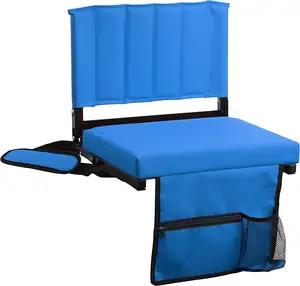 Özelleştirmek düşük fiyat katlanabilir stadyum koltukları süblimasyon uzanmış katlanır spor beyzbol bleacher yastık sandalye satılık