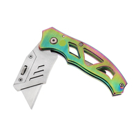 Couteau utilitaire pliant en alliage d'aluminium robuste Bochen Wholesale avec lame remplaçable pour le déballage et la découpe