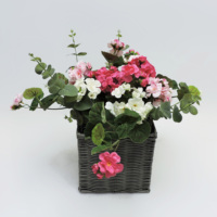 Flores Artificiales en Maceta de Alta Simulación, Diseño Moderno, Ecológicas, Duraderas, Decoración para Jardín Interior y Exterior