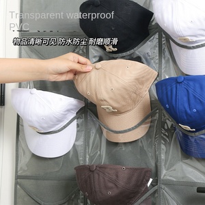 D5142 Sac <span class=keywords><strong>de</strong></span> rangement mural pour porte, poche transparente pour placard, support pour chapeaux <span class=keywords><strong>de</strong></span> sport, organisateur suspendu pour casquettes <span class=keywords><strong>de</strong></span> baseball - Product Image 4
