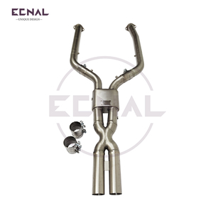 Salida de fábrica Ecnal para 2024 + BMW X5M X6M 4,4 T Lic T304 silenciador de correa de escape de acero inoxidable x tubo medio - Product Image 2