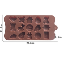 374 STOCK Moules en silicone pour savon, chocolat, gâteaux et résine, avec 15 moules en silicone en forme d'ours 'Love' pour cadeaux