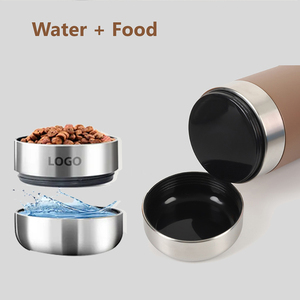 3 in 1 304 baja tahan karat 32oz + 9oz + 8oz baja tahan karat portabel tempat makan hewan peliharaan perjalanan luar ruangan mangkuk terisolasi botol air anjing - Product Image 2