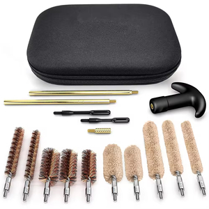 Kit de nettoyage 16 pièces avec tiges en laiton, brosses en bronze et serpillières en coton, dans un étui zippé pour l'entretien des équipements d'extérieur - Product Image 1
